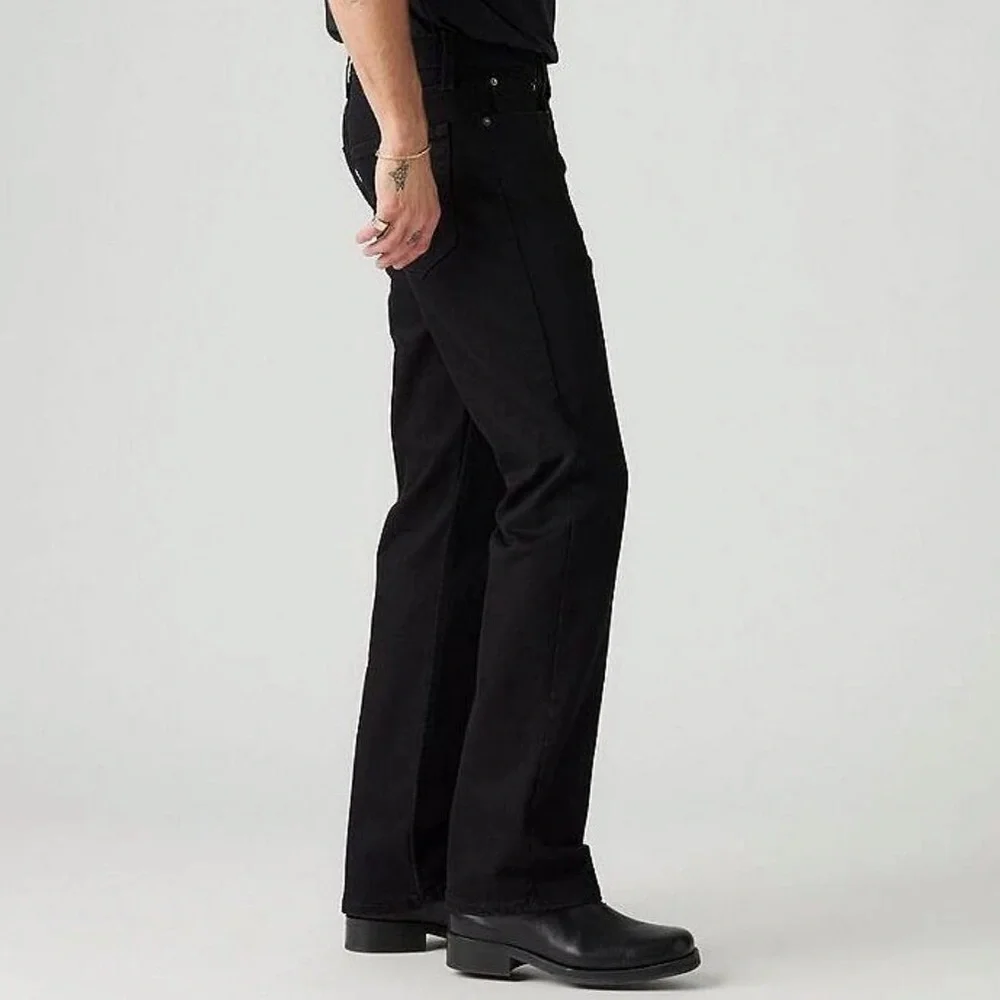 NWT Levi's 26W Classic Bootcut Stretch Jeans Men's Black Logo Patch Mid Rise